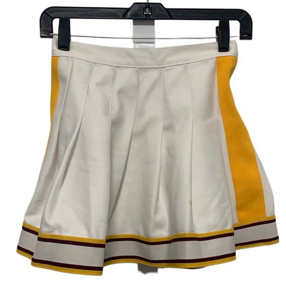 Vintage Teammates White Pleated Cheerleader Mini Skirt - Picture 1 of 7